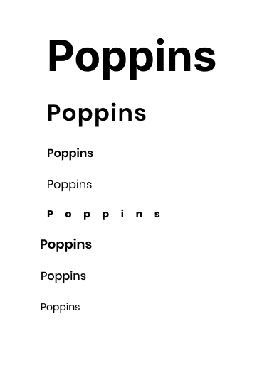 Poppins typography system